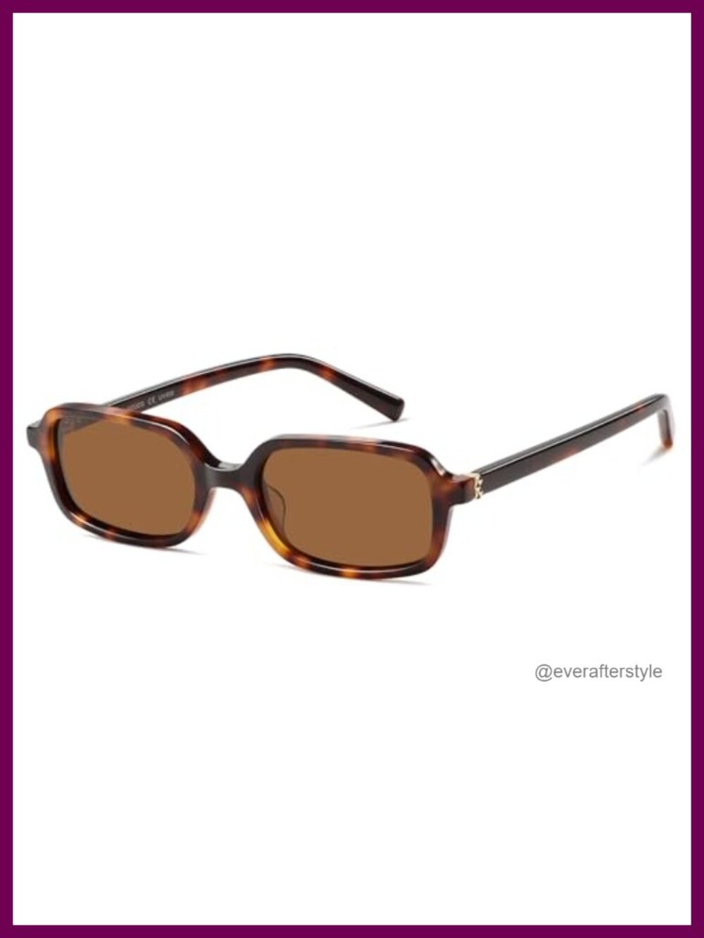 Polarized Acetate Rectangular 90s Retro Small Sunglasses UV400